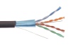 ITK Кабель связи витая пара F/UTP, кат.5E 4х2х24AWG solid, LDPE, 305м, черный (наружная проводка)