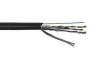 ITK Кабель связи витая пара F/UTP, кат.5E 4х2х24AWG, LDPE, с металл. тросом 1,2мм, 305м, черный